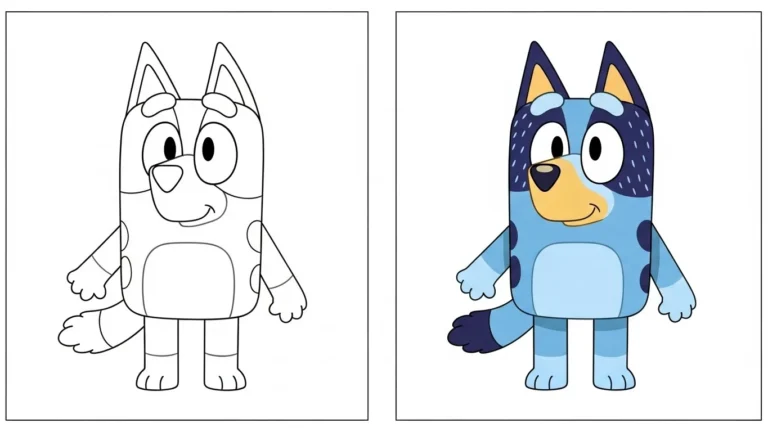 Bluey Coloring Pages for Kids