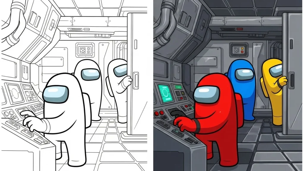 Among Us Coloring Pages