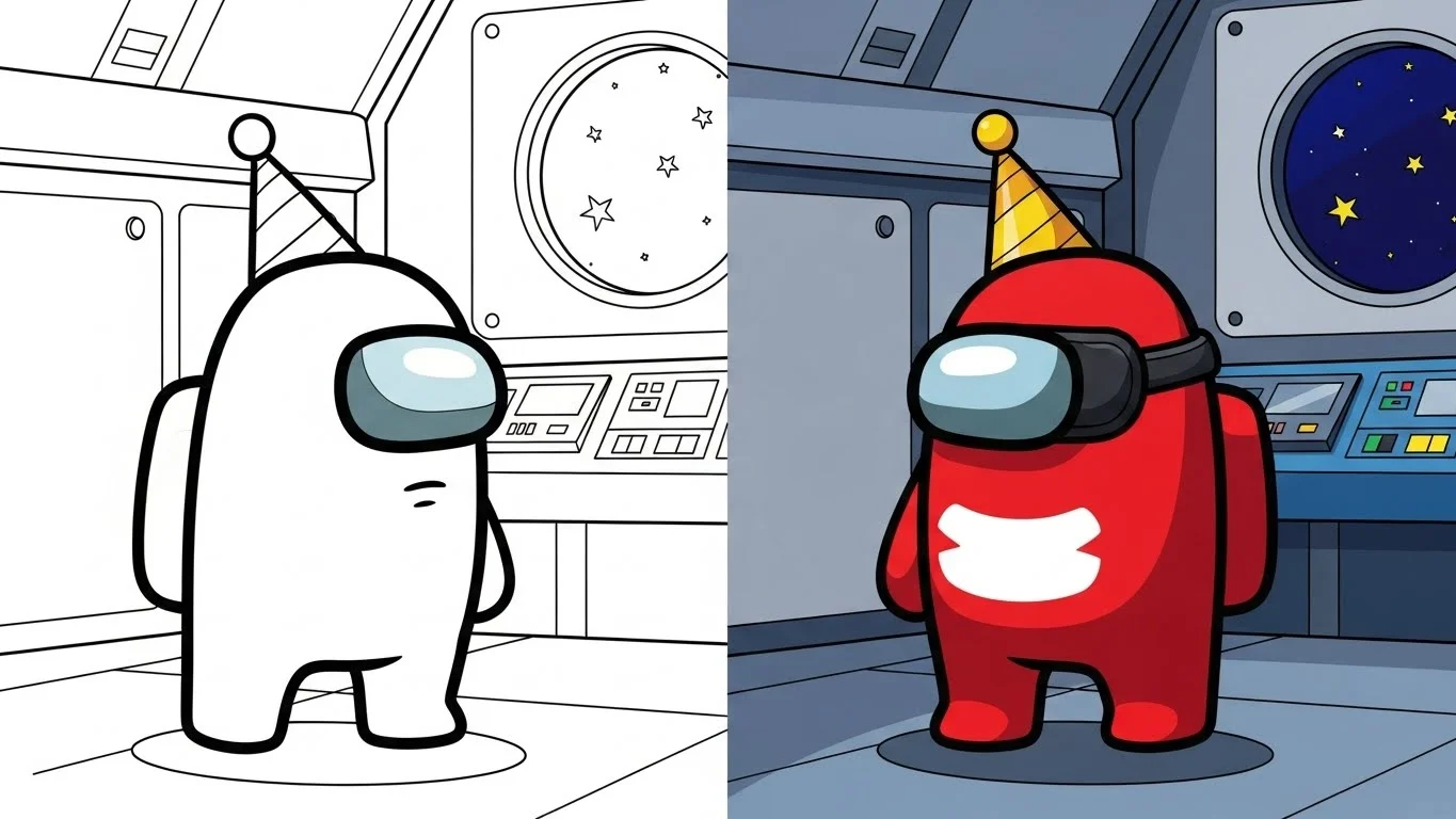 Among Us Coloring Pages Printable