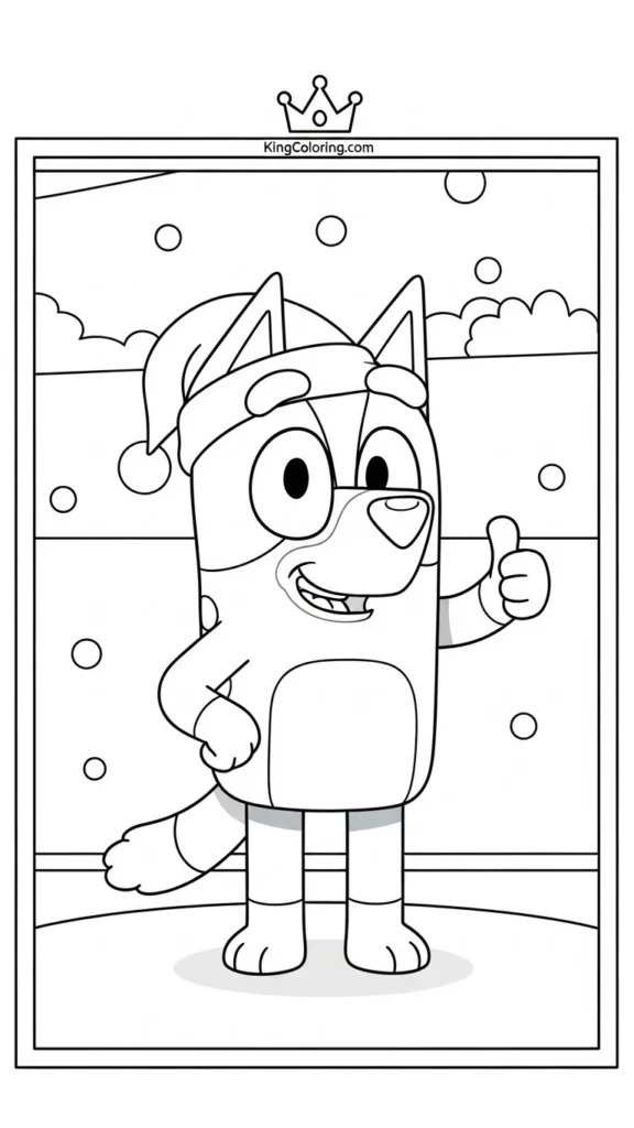 Bluey giving a thumbs-up