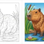Capybara Coloring Pages