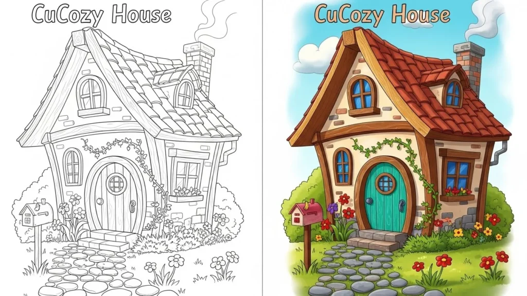 Cozy House Coloring Pages