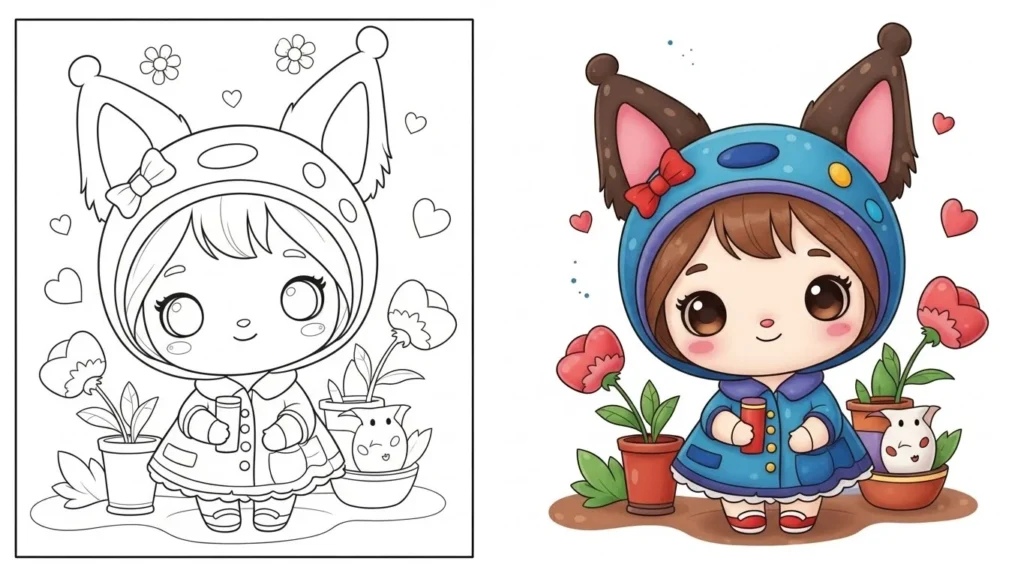 Cute Kawaii Coloring Pages