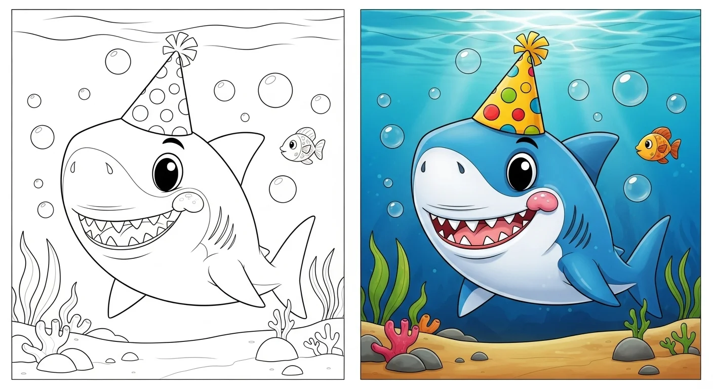 Megalodon Coloring Pages