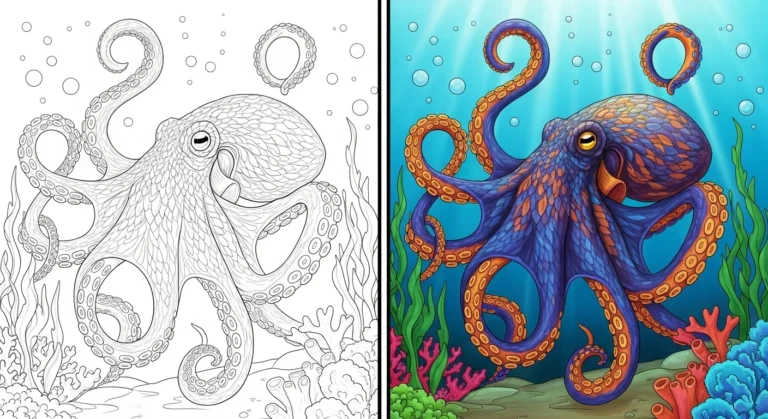 Octopus Coloring Pages