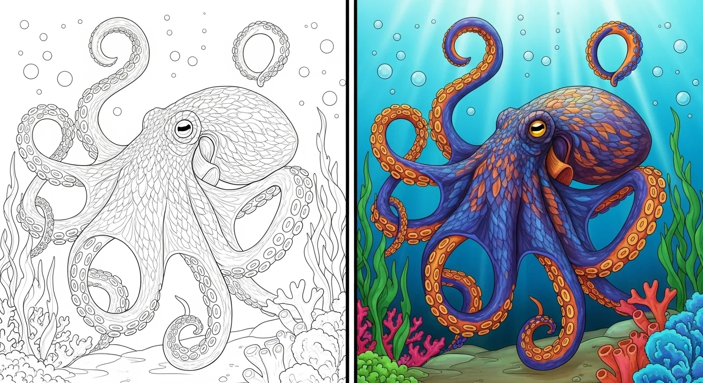 Octopus Coloring Pages