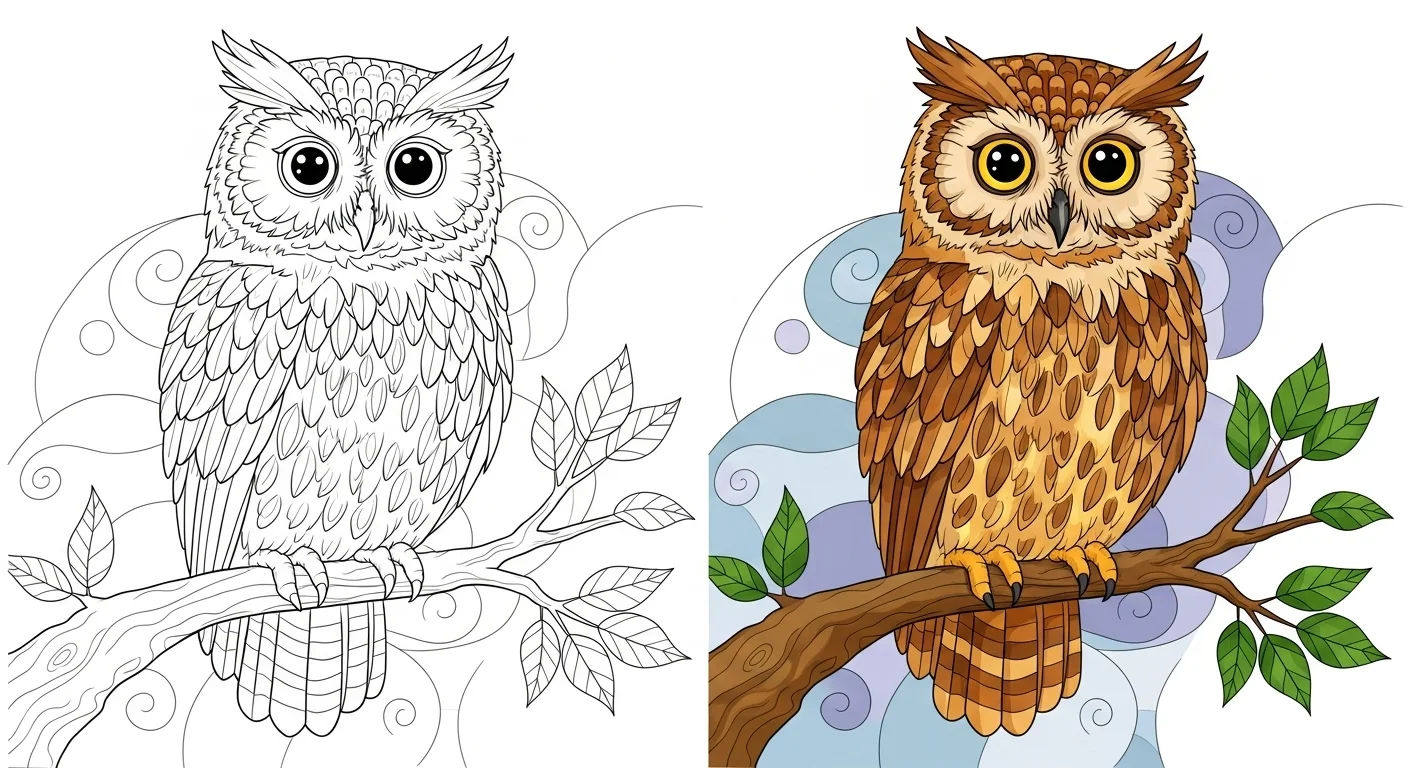 Owl Coloring Pages