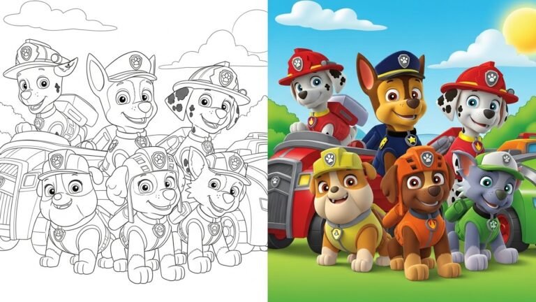 PAW Patrol Coloring Pages for Kids