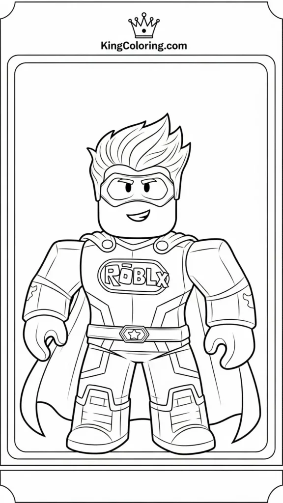 Roblox character in a superhero costume