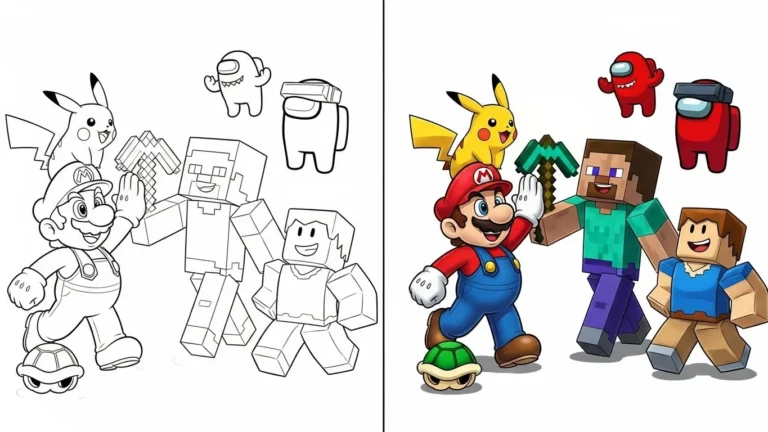 Games Coloring Pages Collection