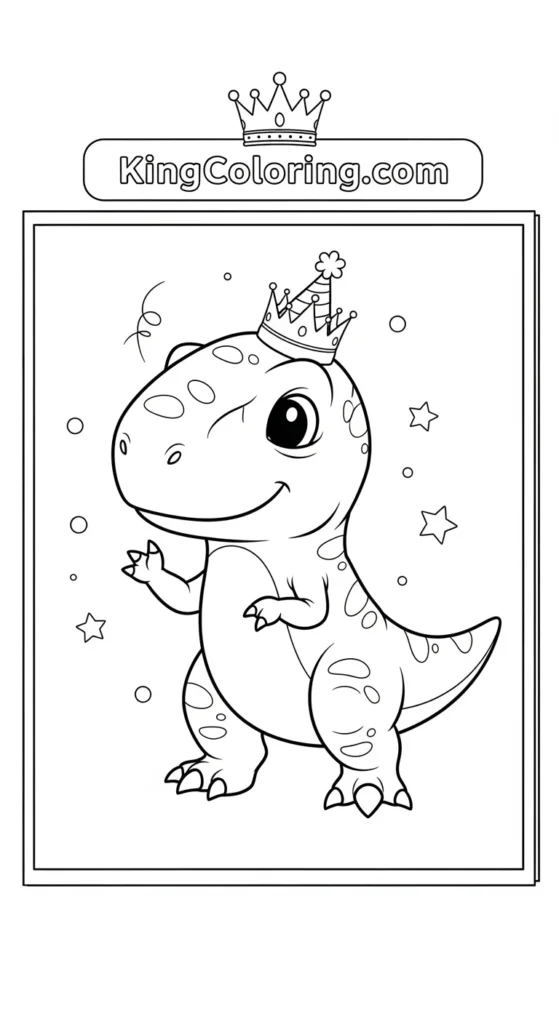 T-Rex coloring pages featuring a baby T-Rex