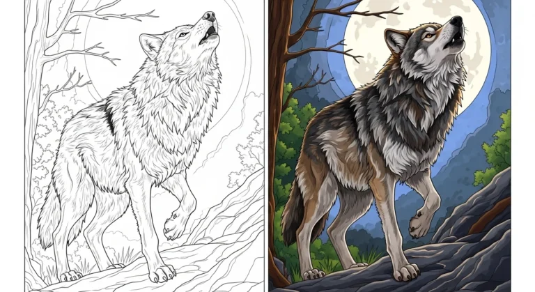 Wolf Coloring Pages