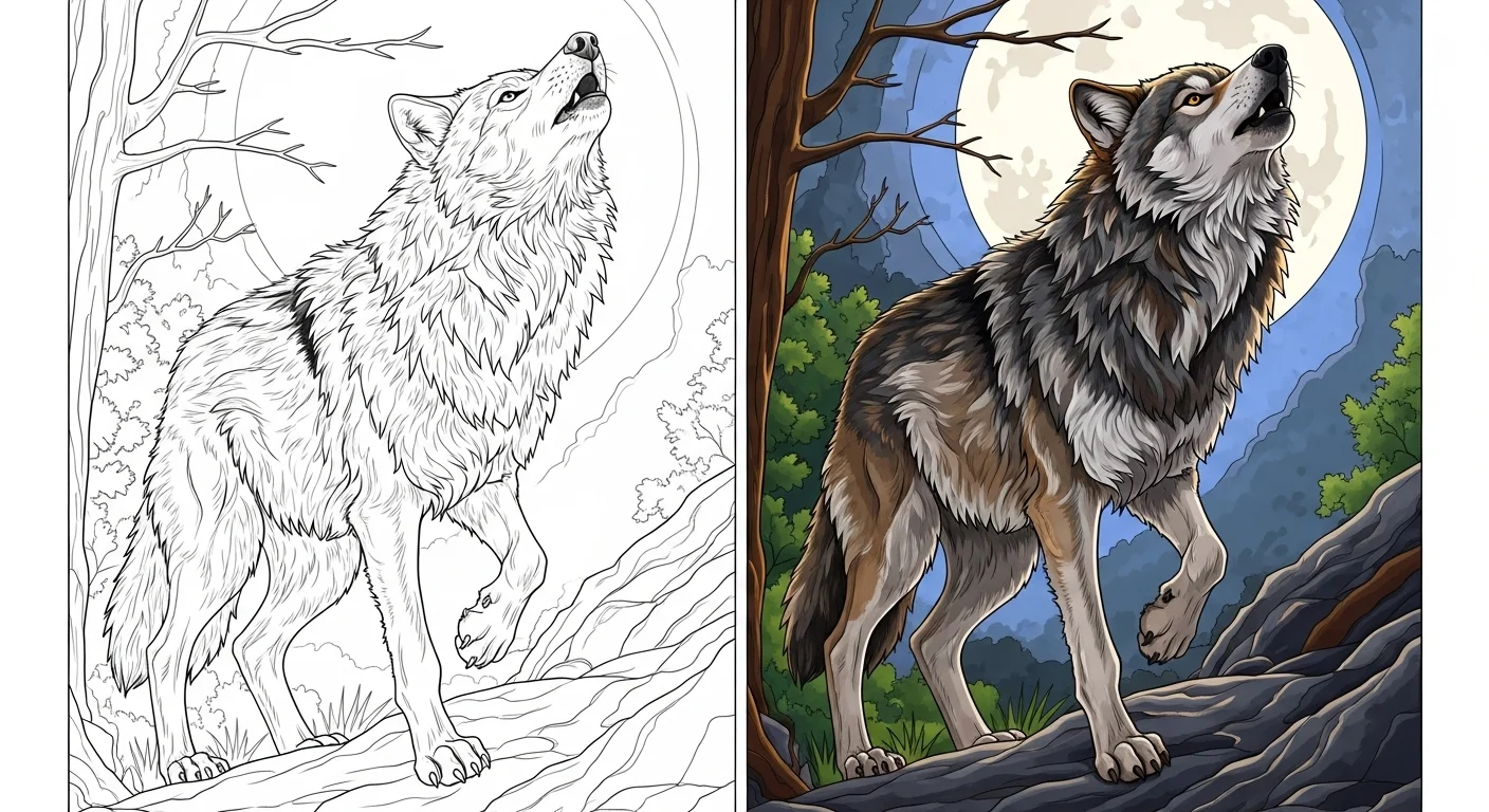 Wolf Coloring Pages