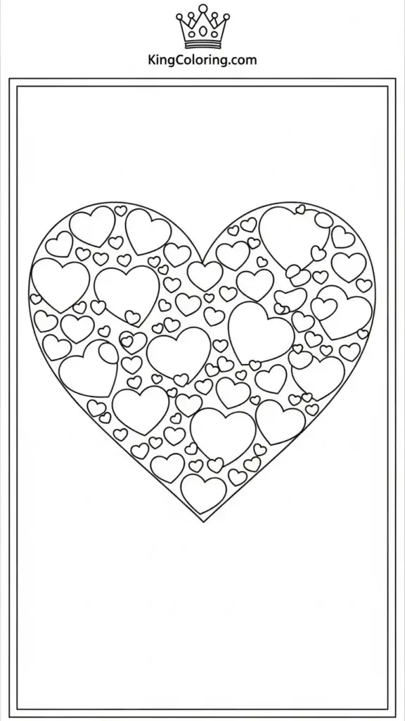 a Heart made of smaller hearts of different sizes