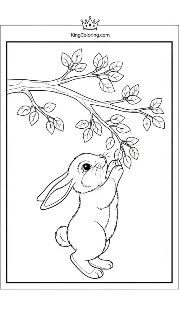 a cute bunny standing on its back legs