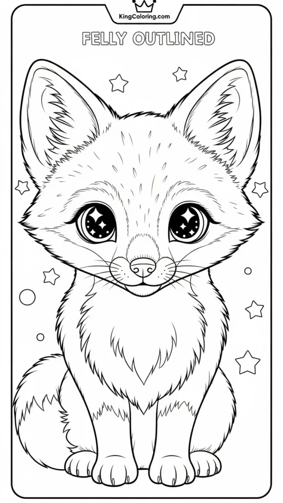 baby fox with big sparkling eyes