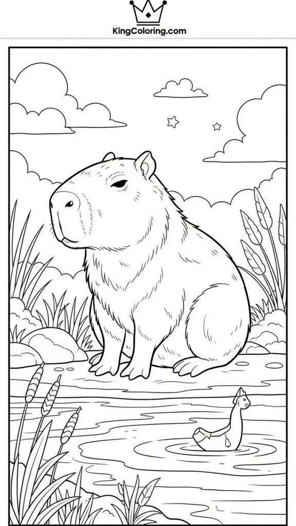 capybara sitting peacefully