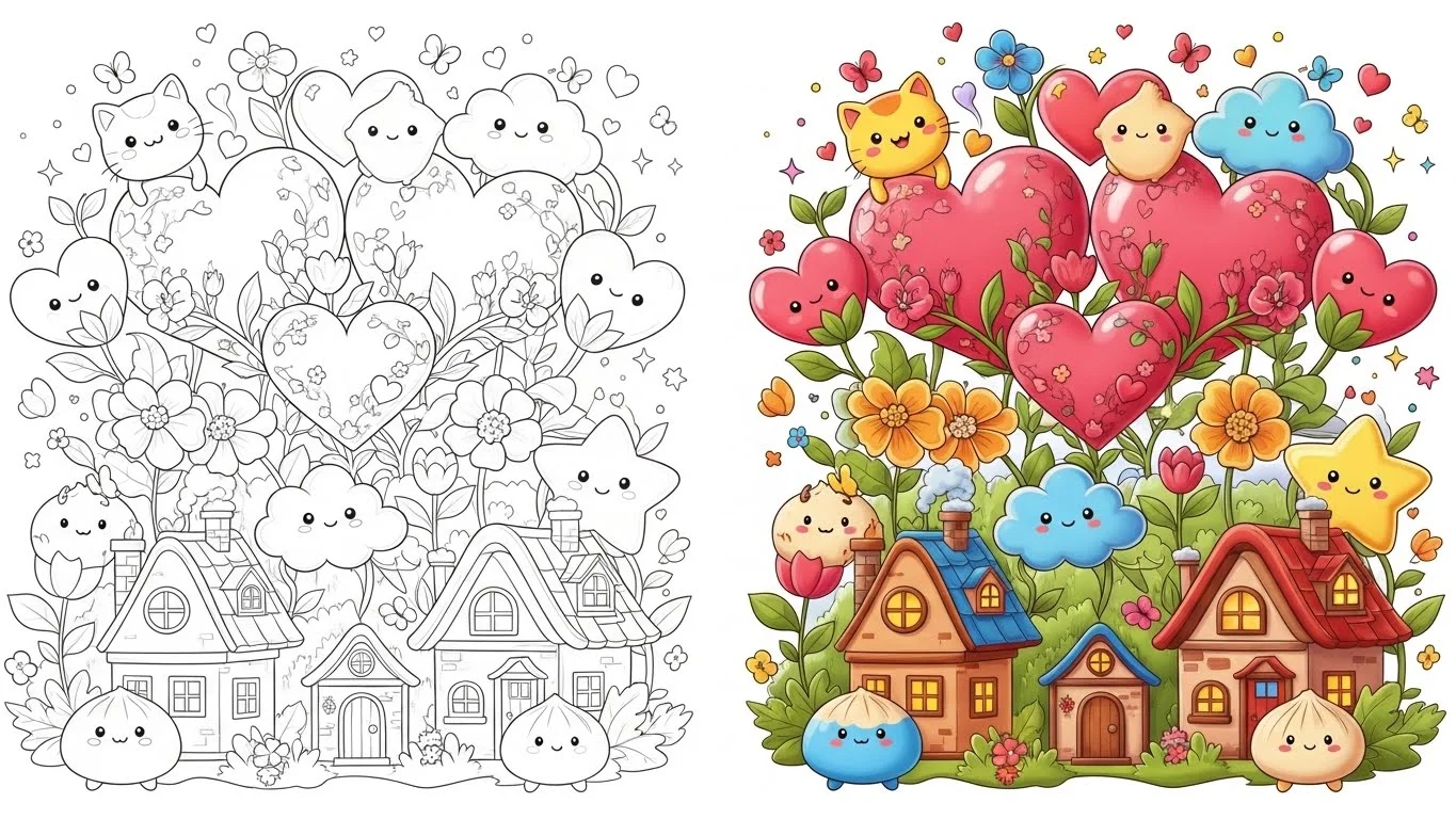 Cute and Simple Coloring Pages