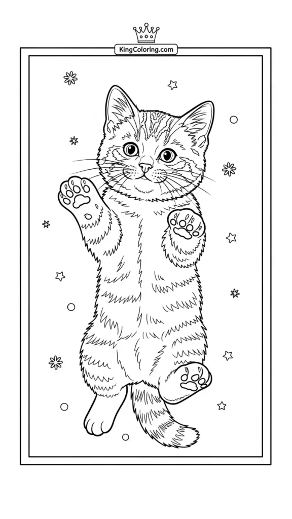 kitten jumping playfully