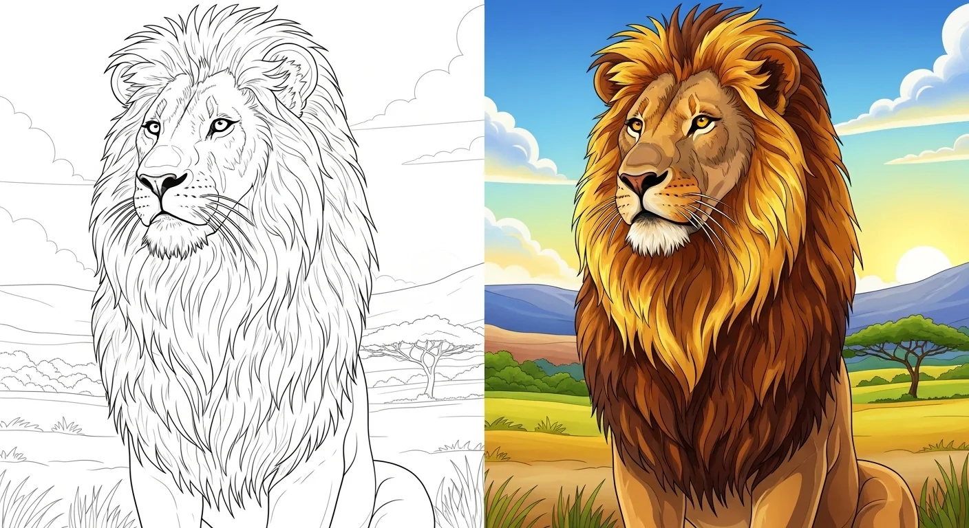 lion coloring pages