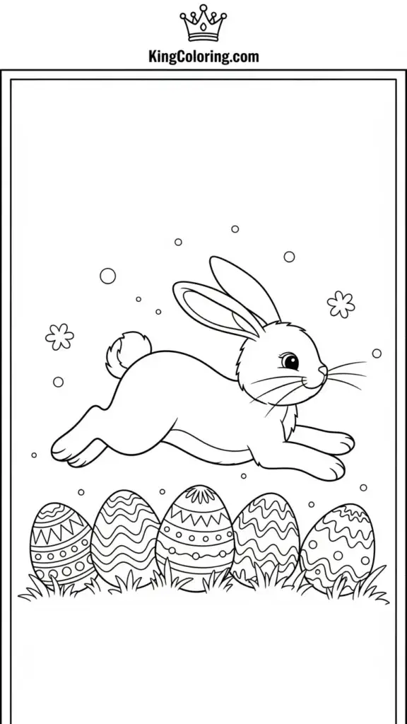 Cute Bunny Coloring Page