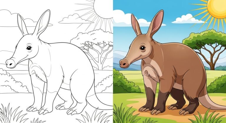 Aardvark Coloring Pages