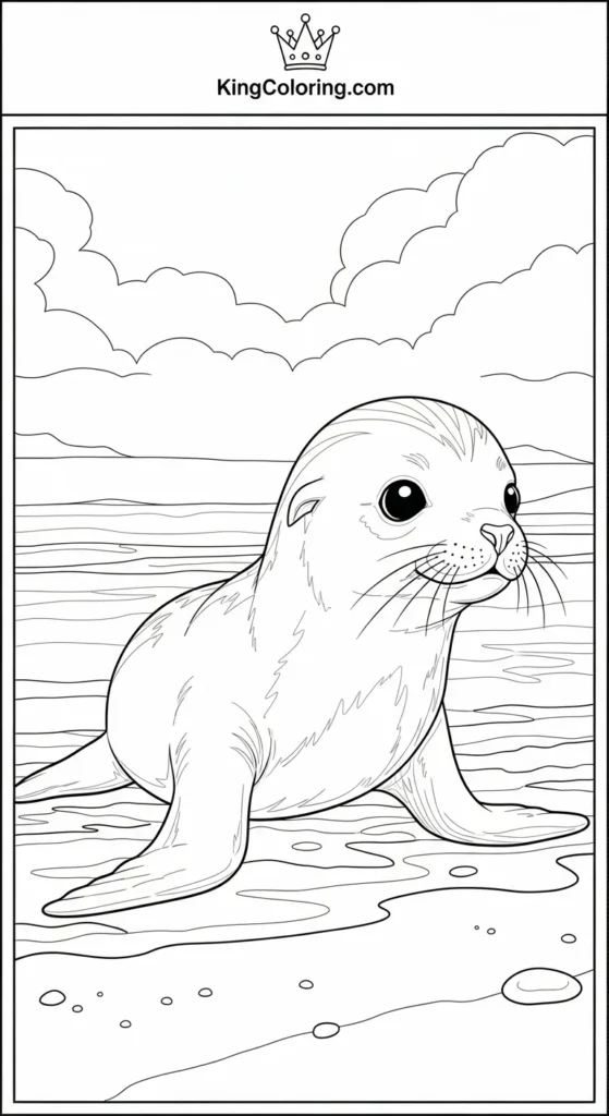 Baby Sea Lion Exploring Shore