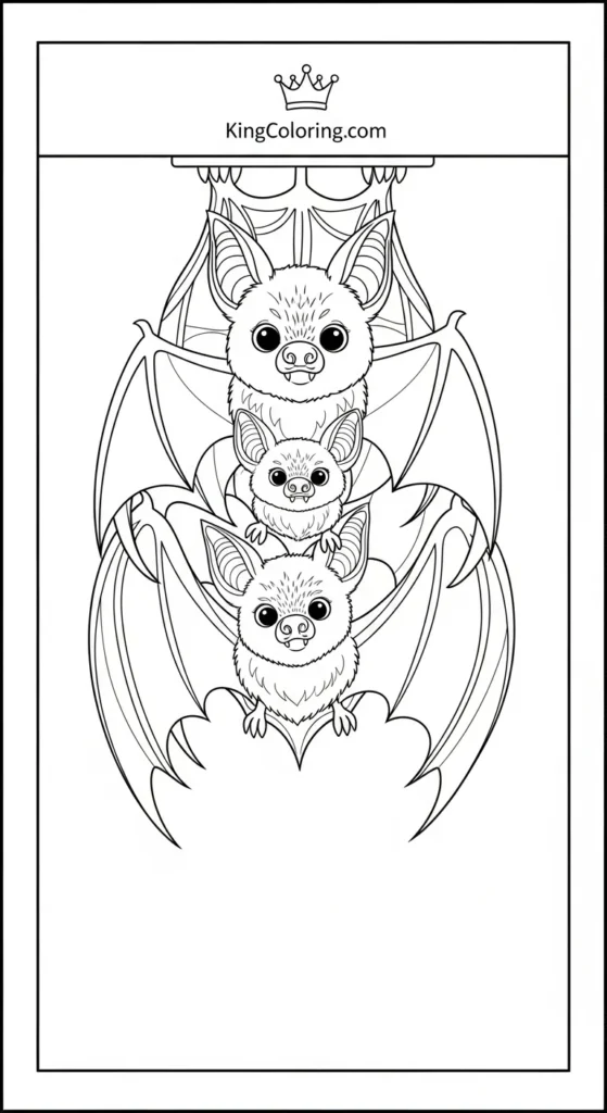 Bat Family Hanging Together