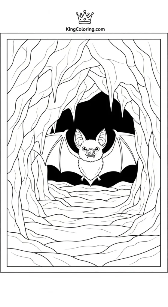 Bat Hiding In Dark Cave