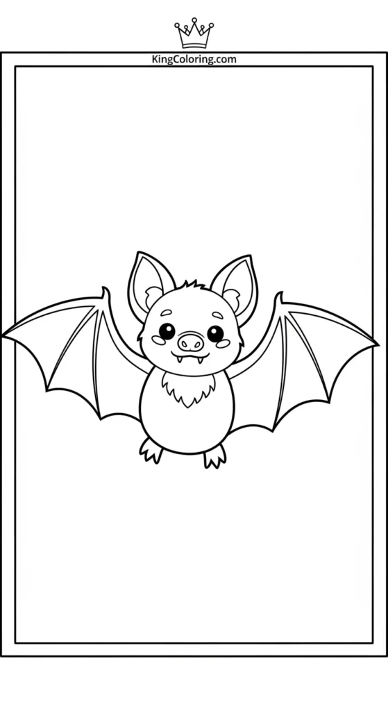 Bat Waving Wing coloring sheets