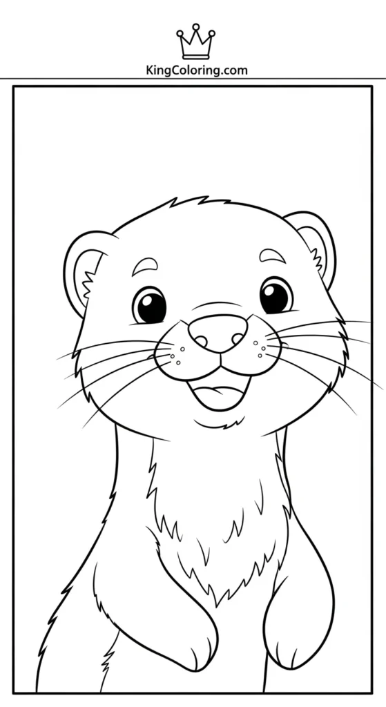 Cartoon Mink Smiling