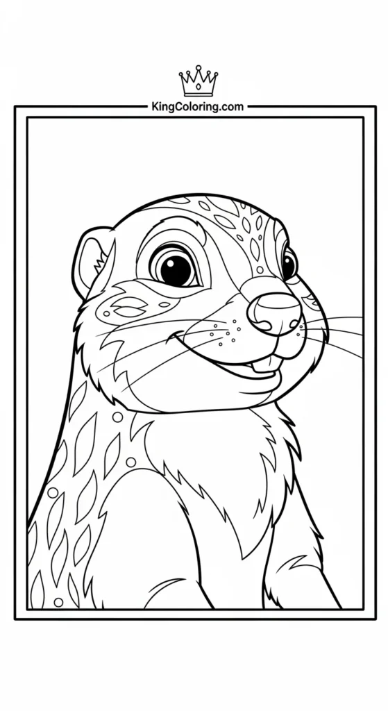 Cartoon Prairie Dog Smiling