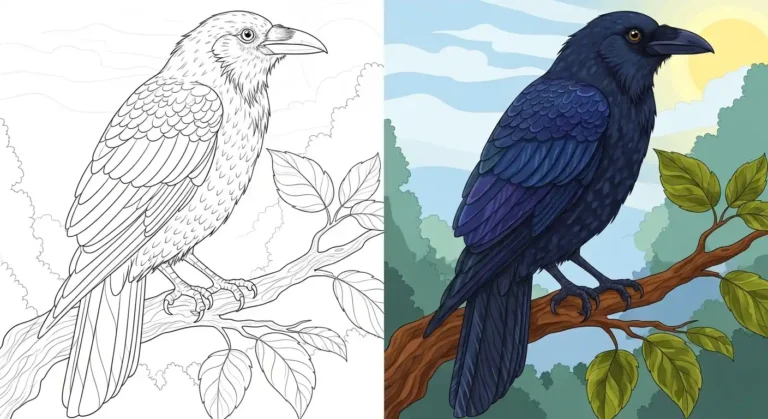 Crow Coloring Pages