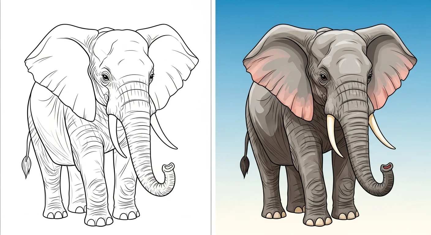 Elephant coloring pages
