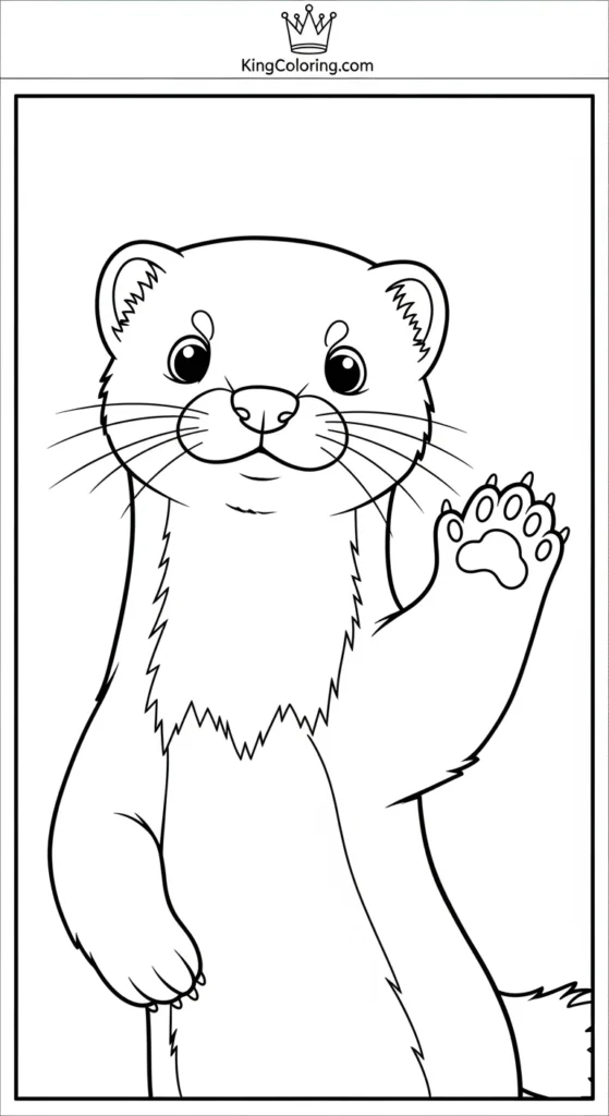 Friendly Mink Waving Paw