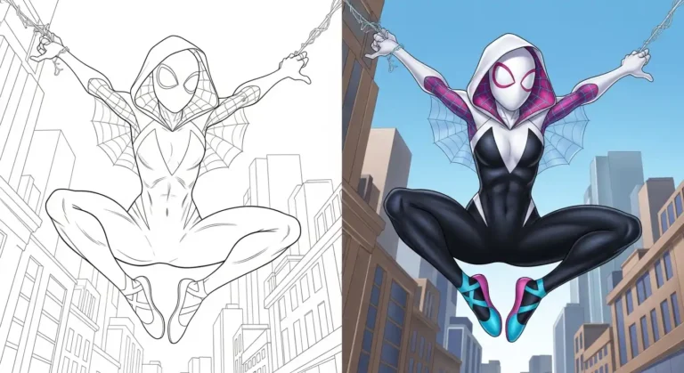 Ghost Spider Coloring Page