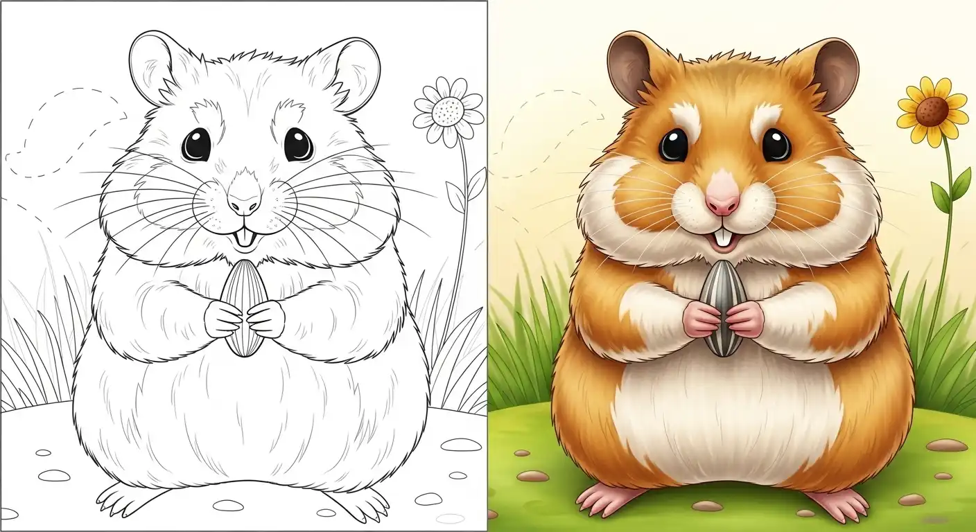 Hamster coloring pages