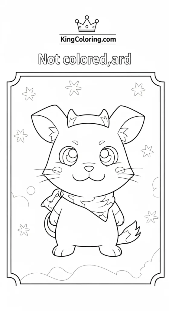 Hamtaro coloring pages depicting Hamtaro centered on the page