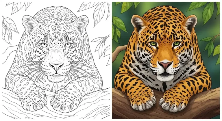 Jaguar Coloring pages
