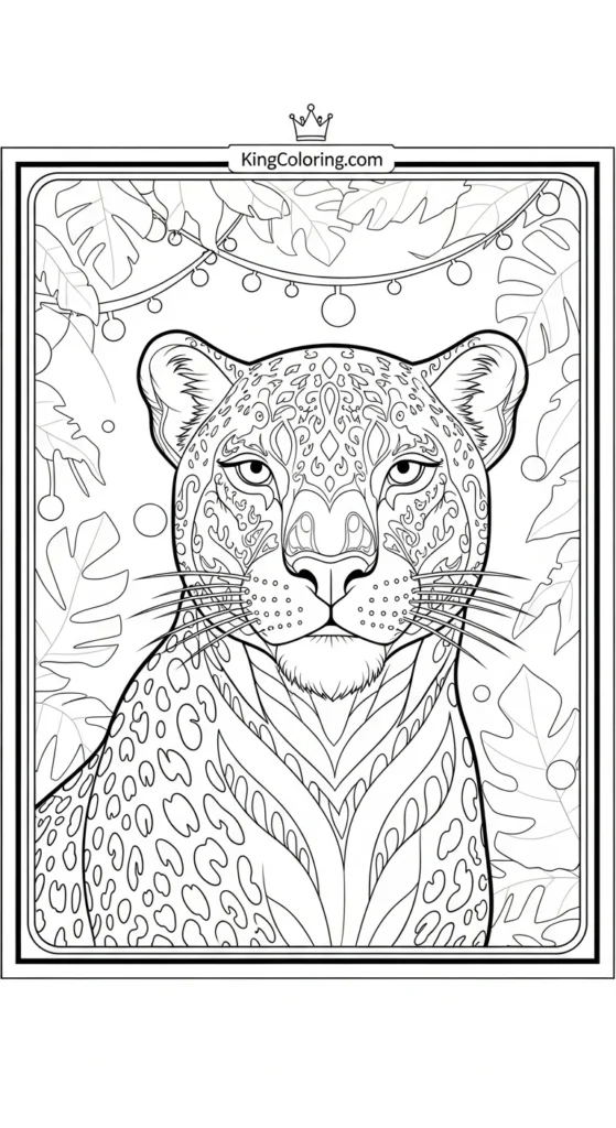 Jaguar Enjoying The Warm Sun Coloring Page