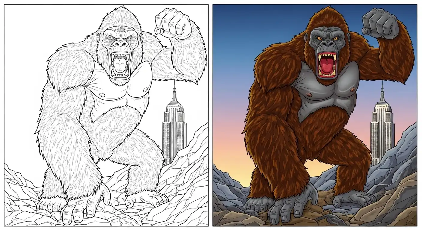 King Kong Coloring Pages