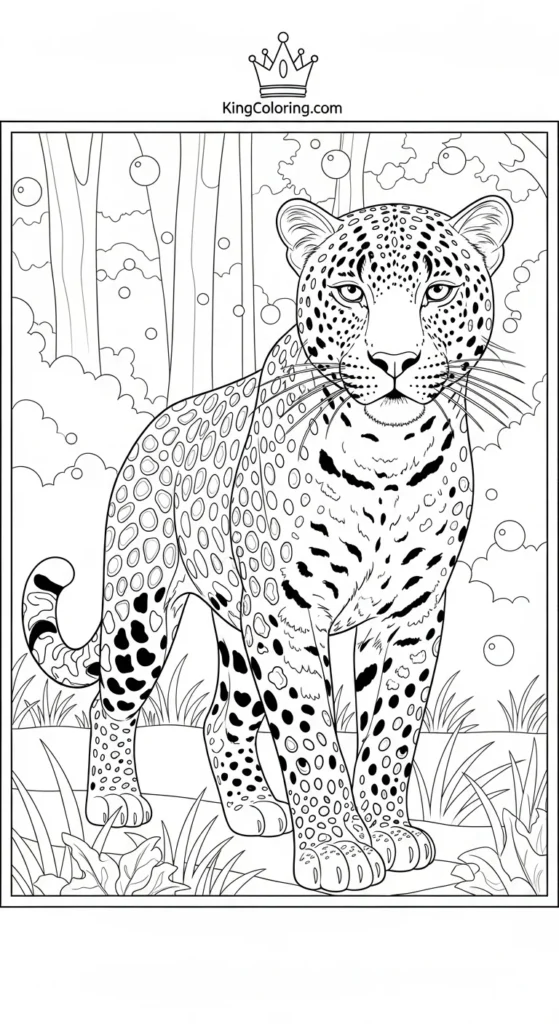 Leopard Walking On Rainy Path