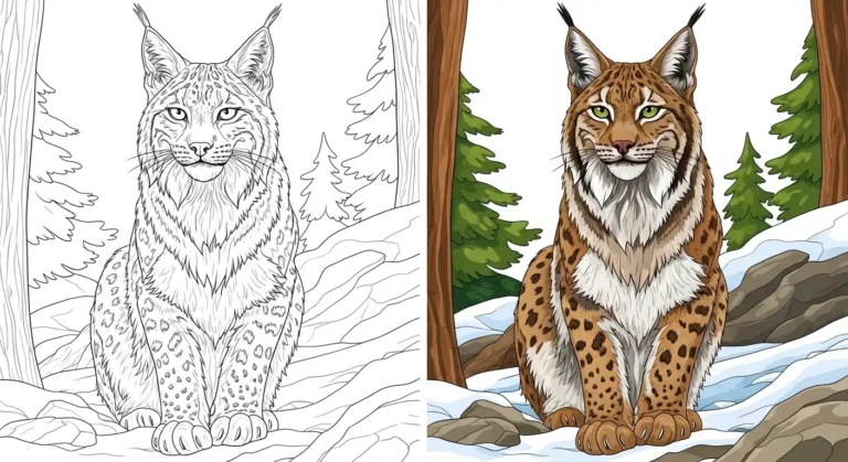 Lynx Coloring Pages