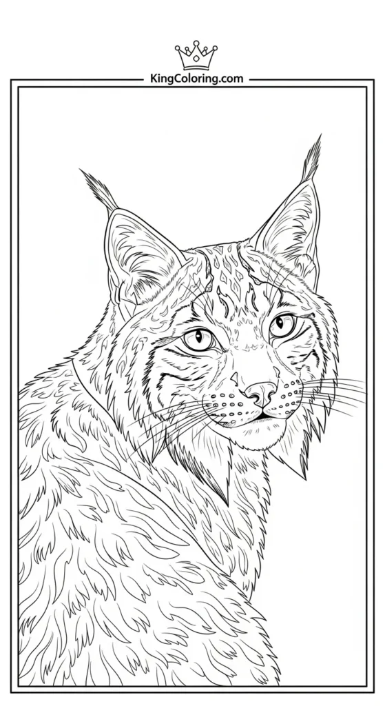 Lynx glancing back quietly