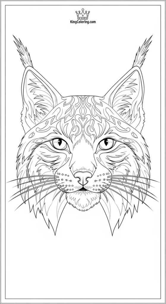 Lynx head with whiskers