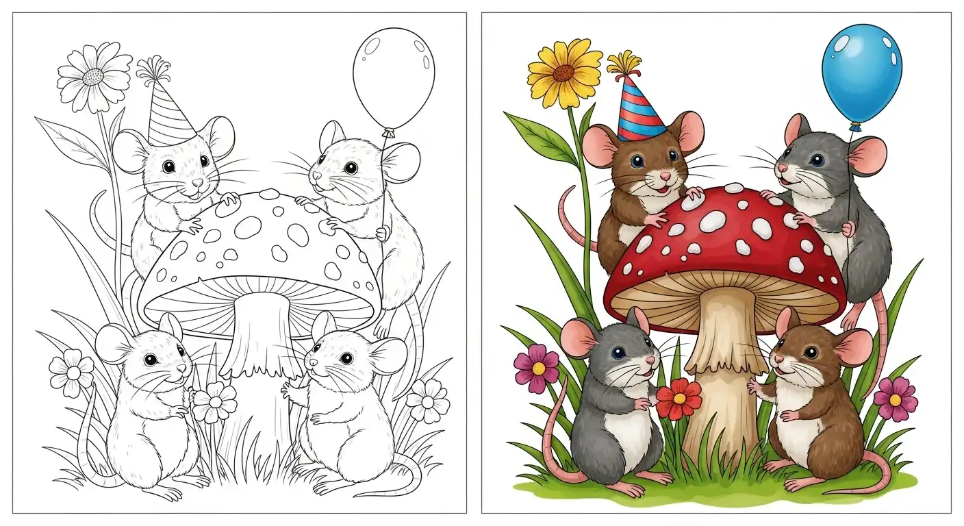 Mice Coloring Pages