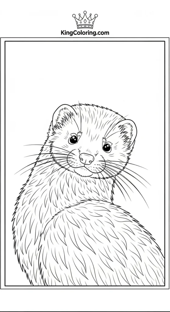 Mink Looking Back Over Shoulder