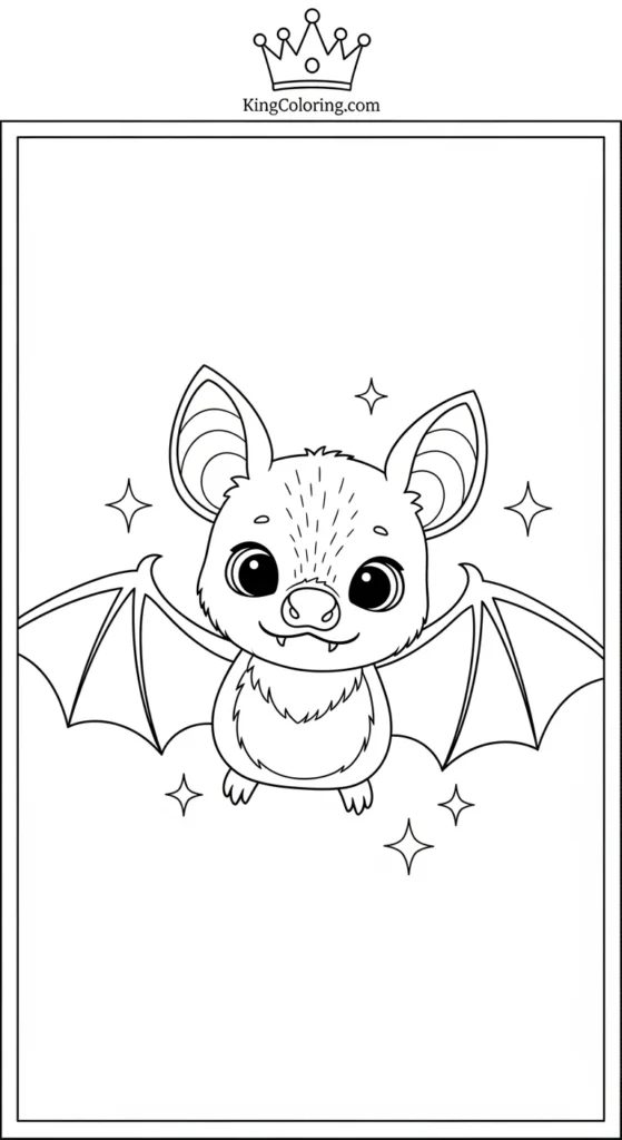 Playful Baby Bat With Sparkles