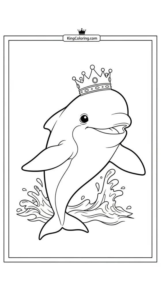 Playful Porpoise Calf With Splash