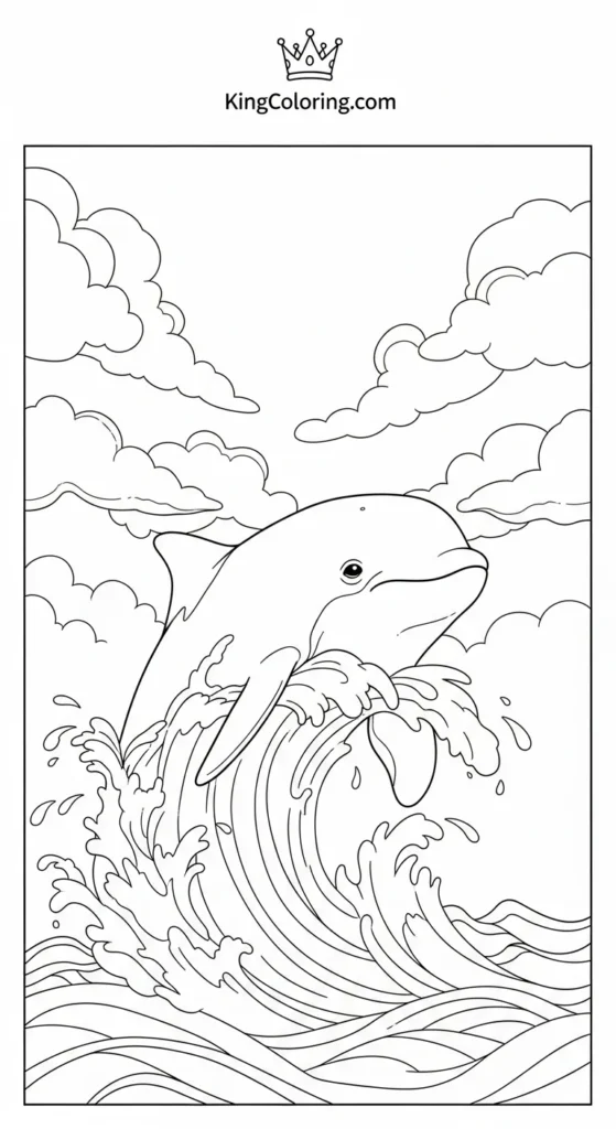 Porpoise Breaching With Splash